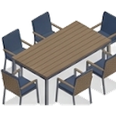 6-seat outdoor garden dining set