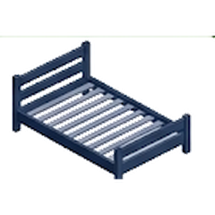 Single bed, frame and mattress