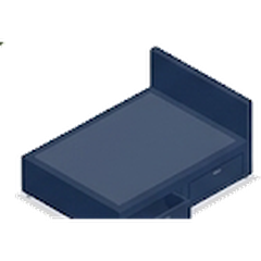 Double divan bed base