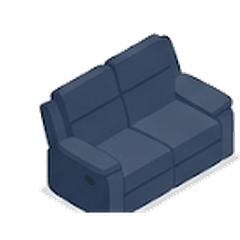 Reclining 2-seater sofa