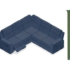 Reclining 3-seater sofa